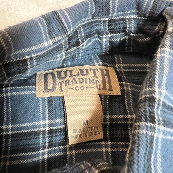 Duluth Trading Co. Men's Plaid Flannel Button Up Shirt Size M Cotton Workwear - Picture 4 of 7